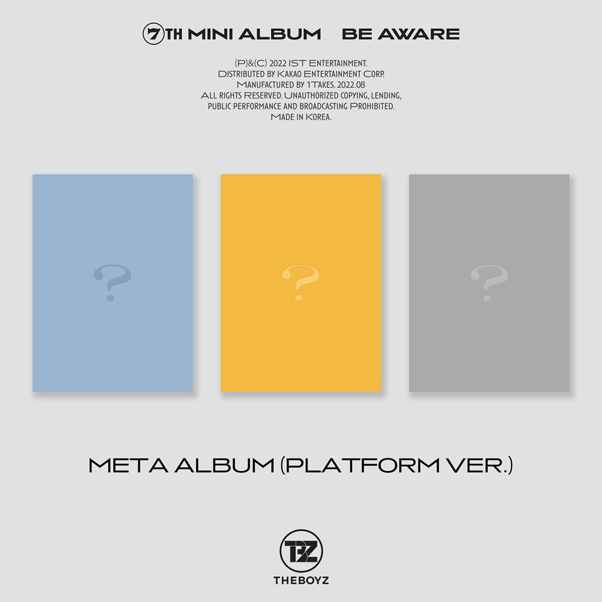 THE BOYZ -  7TH MINI ALBUM [BE AWARE] [Platform ver.]