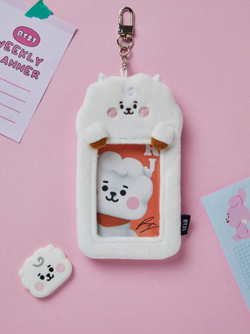 [Line Friends] BT21 RJ BABY Study With Me Photo Card Holder Key Ring