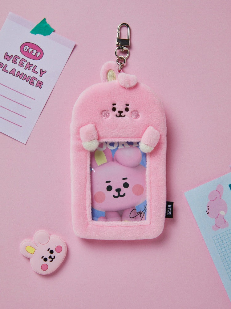 [Line Friends] BT21 COOKY BABY Study With Me Photo Card Holder Key Ring