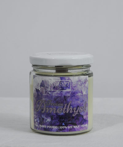 FLORENCE & CO: LARGE SCENTED CANDLE FROZEN AMETHYST
