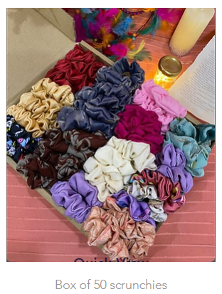 CANDLE-O-SCRUNCH  - Box of 50 mixed scrunchies
