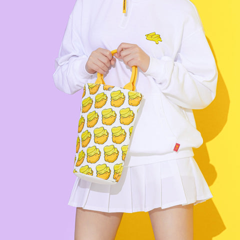 [BTS x McDonald’s] - WHITE WITH YELLOW MELTING TOTE WITH YELLOW STRAP